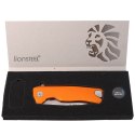 Nóż składany LionSteel ROK Orange Aluminium, Satin M390 by Molletta (ROK A OS)