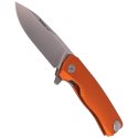 Nóż składany LionSteel ROK Orange Aluminium, Satin M390 by Molletta (ROK A OS)