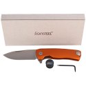 Nóż składany LionSteel ROK Orange Aluminium, Satin M390 by Molletta (ROK A OS)