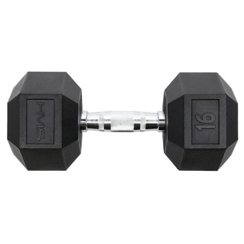 Sztangielka gumowana sześciokątna 16kg HMS HEX PRO