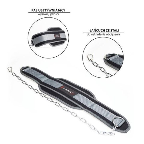 Pas Obciążeniowy HMS PST04 do Ćwiczeń Siłowych z Łańcuchem