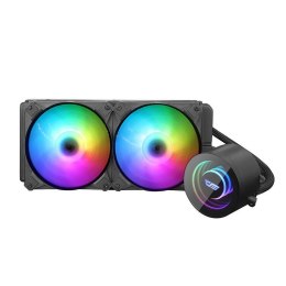 Chłodzenie wodne komputera AiO Darkflash DX240 RGB 2x 120x120 (czarne)