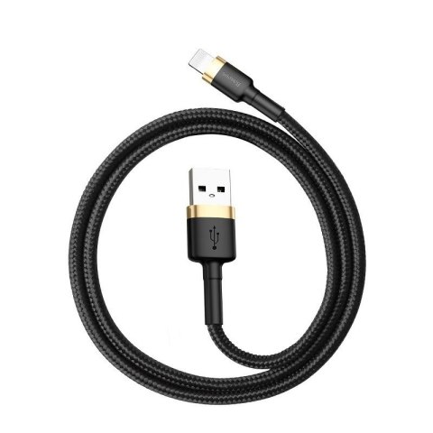 Kabel USB Lightning Baseus Cafule 2.4A 1m (złoto-czarny)