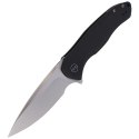 Nóż składany WE Knife Kitefin Black Titanium, Satin Finish CPM S35VN (2001G)