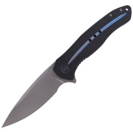 Nóż składany WE Knife Kitefin Black Titanium, Polished Bead Blasted CPM S35VN (2001E)