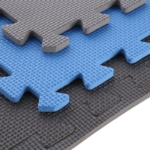 Mata Puzzle One Fitness MP10, 9 Elementów, 10 mm, Blue-Grey