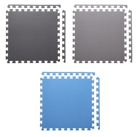 Mata Puzzle One Fitness MP10, 9 Elementów, 10 mm, Blue-Grey