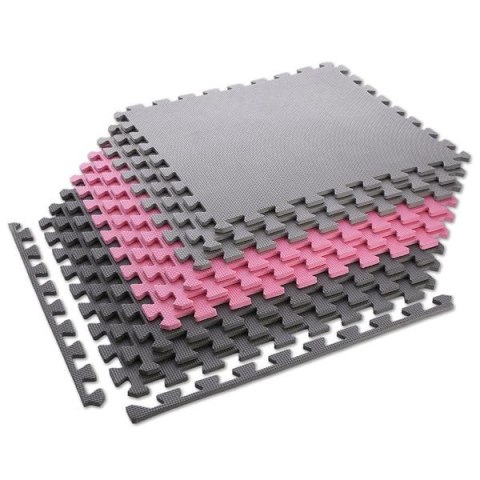 MATA PUZZLE MULTIPACK PINK-GREY 9 ELEMENTÓW 10MM ONE FITNESS
