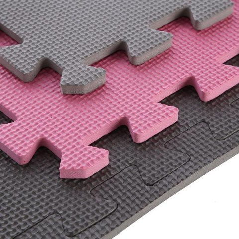 MATA PUZZLE MULTIPACK PINK-GREY 9 ELEMENTÓW 10MM ONE FITNESS