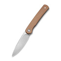 Nóż składany CIVIVI Stylum Brown Micarta, Gray Stonewashed by Ferrum Forge Knife Works (C20010B-A)