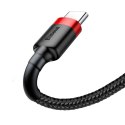 Kabel USB do USB-C Baseus Cafule 3A 0.5m (czerwono-czarny)