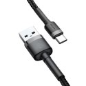 Kabel USB do USB-C Baseus Cafule 3A 0.5m (szaro-czarny)
