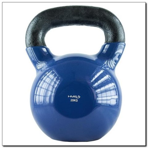 Ketllebell żeliwny pokryty winylem 20 kg HMS KNV20 Blue