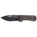 Nóż składany WE Knife Double Helix Bronze Titanium, Black Stonewash CPM S35VN (815A)