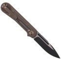 Nóż składany WE Knife Double Helix Bronze Titanium, Black Stonewash CPM S35VN (815A)