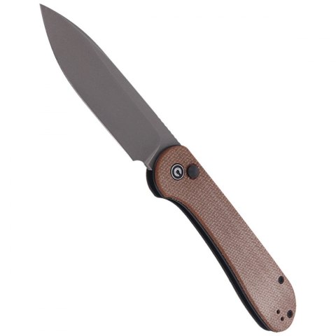 Nóż CIVIVI Button Lock Elementum Brown Micarta