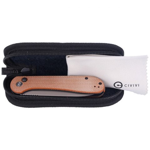 Nóż CIVIVI Button Lock Elementum Brown Micarta