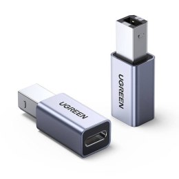 Adapter USB-C na USB-B UGREEN US382 do drukarki (szary)