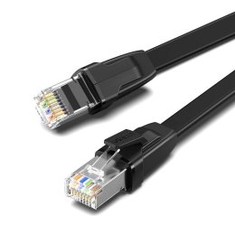 UGREEN NW134 Płaski kabel sieciowy z metalowymi wtyczkami, Ethernet RJ45, Cat.8, U/FTP, 1m (czarny)