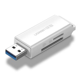 Czytnik kart pamięci UGREEN CM104 SD/microSD USB 3.0 (biały)