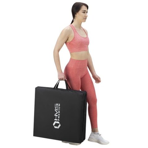 MGS02 BLACK MATERAC GIMNASTYCZNY SKŁADANY 1800x600MM HMS PREMIUM