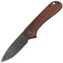 Nóż składany CIVIVI Elementum Flipper, Cuibourtia Wood, Black Damascus