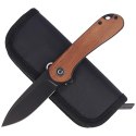 Nóż składany CIVIVI Elementum Flipper Cuibourtia Wood, Black Stonewashed (C907U)