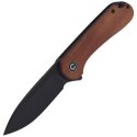 Nóż składany CIVIVI Elementum Flipper Cuibourtia Wood, Black Stonewashed (C907U)