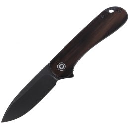 Nóż składany CIVIVI Elementum Flipper Ebony Wood, Black Stonewashed (C907W)