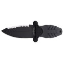 Nóż nurkowy Fox Tactical Elementum Dagger PP+TPE Black, Black Blade (FX-647 S)