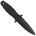 Nóż nurkowy Fox Tactical Elementum Dagger PP+TPE Black, Black Blade (FX-647 S)