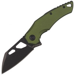 Nóż składany FoxEdge Atrax Green Aluminium, Black Stonewashed by Simonutti (FE-026 AOD)