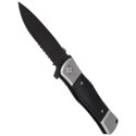 Nóż składany Herbertz Solingen Italian Stiletto Style Black ABS, Black Coated (229512)