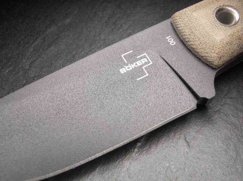 Boker Plus Little Rok - solidny nóż stały z ostrzem SK-85, rękojeść Micatra