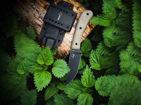 Boker Plus Little Rok - solidny nóż stały z ostrzem SK-85, rękojeść Micatra
