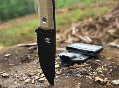 Boker Plus Little Rok - solidny nóż stały z ostrzem SK-85, rękojeść Micatra