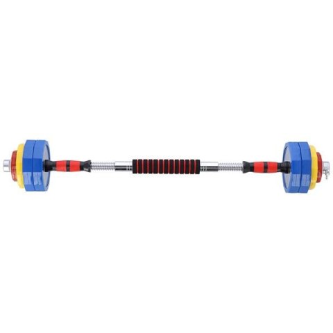 SKC20 SZTANGIELKI-SZTANGA W WALIZCE KOLOROWE 2x10KG HMS