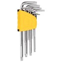 Zestaw kluczy imbusowych Torx Deli Tools EDL3091, T10-T50 (srebrny)