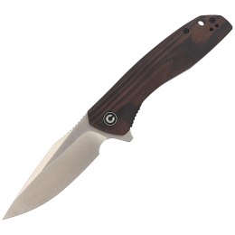 Nóż składany CIVIVI Baklash Black Ebony Wood, Satin Finish (C801E)