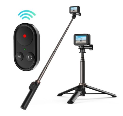 Selfie stick Telesin do smartfonów i kamer GoPro z pilotem BT (TE-RCSS-001)
