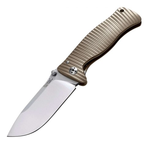 Nóż składany LionSteel SR2 Bronze Titanium, Satin Sleipner by Molletta (SR2 B)