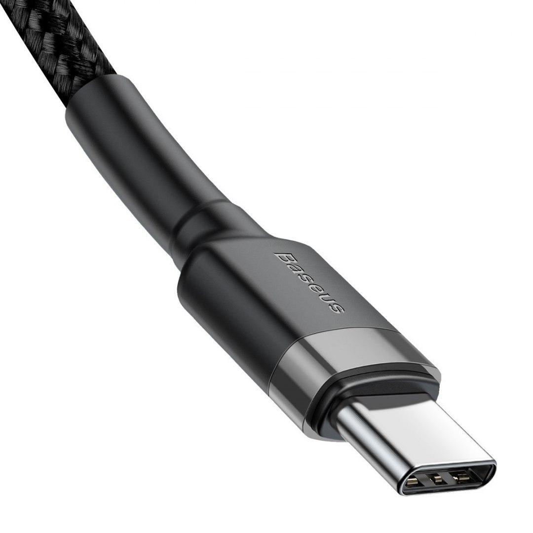 Kabel USB-C do USB-C PD Baseus Cafule PD 2.0, QC 3.0, 60W, 2m (czarno-szary)