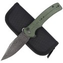 Nóż składany CIVIVI Cogent Green Micarta, Black Damascus (C20038D-DS1)