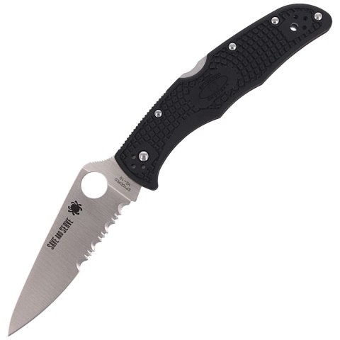 Nóż składany Spyderco Endura 4 Lightweight Thin Red Line, Combo VG-10 (C10FPSBKRD)