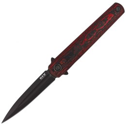 Nóż składany MKM Flame Dagger Red Lava Carbon Fiber, PVD M390 by Michael Zieba (MK FL02-FCLTD)