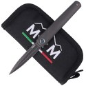 Nóż składany MKM Flame Dagger Black Titanium, Black Stonewashed M390 by Michael Zieba (MK FL02-TDSW)