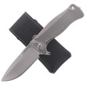 Nóż składany LionSteel SR11 Grey Titanium, Satin Sleipner by Molletta (SR11 G)