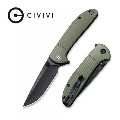 Nóż składany CIVIVI Badlands Vagabond OD Green FRN, Black Stonewashed (C2019B)