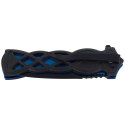 Nóż składany Herbertz Solingen CJH Black / Blue ABS, Black Blade (44008)