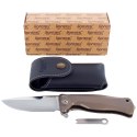 Nóż składany LionSteel SR11 Bronze Titanium, Satin Sleipner by Molletta (SR11 B)